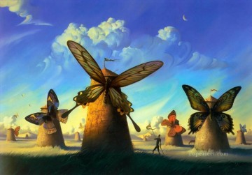 Famous Abstract Painting - modern contemporary 23 surrealism butterfly windmill